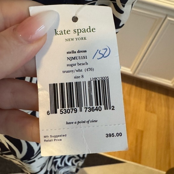 KATE SPADE Black & White Stella Dress Ruffle Collar Size 8 NWT (FLAWED) - Picture 9 of 9